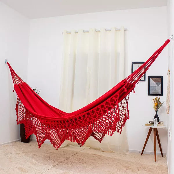 (Compre 1 Leve 2) Rede De Dormir Super Resistente - Suporta até 400Kg + Kit de Instalação de Brinde