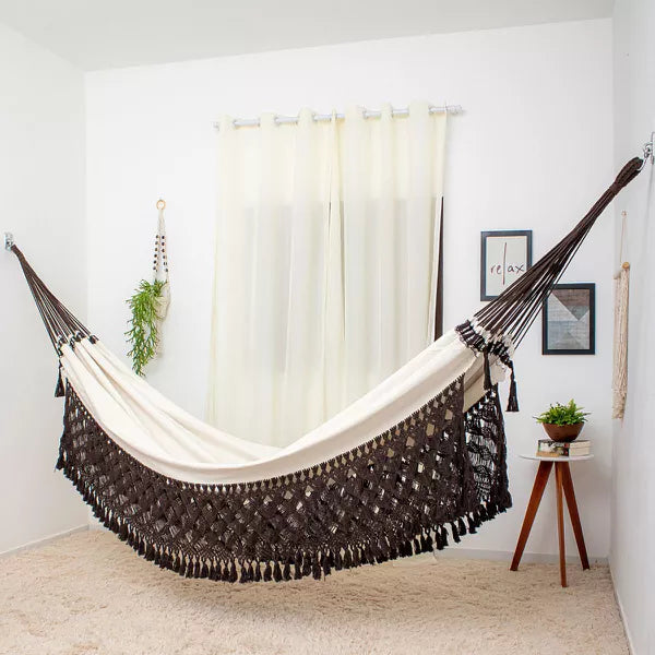 (Compre 1 Leve 2) Rede De Dormir Super Resistente - Suporta até 400Kg + Kit de Instalação de Brinde