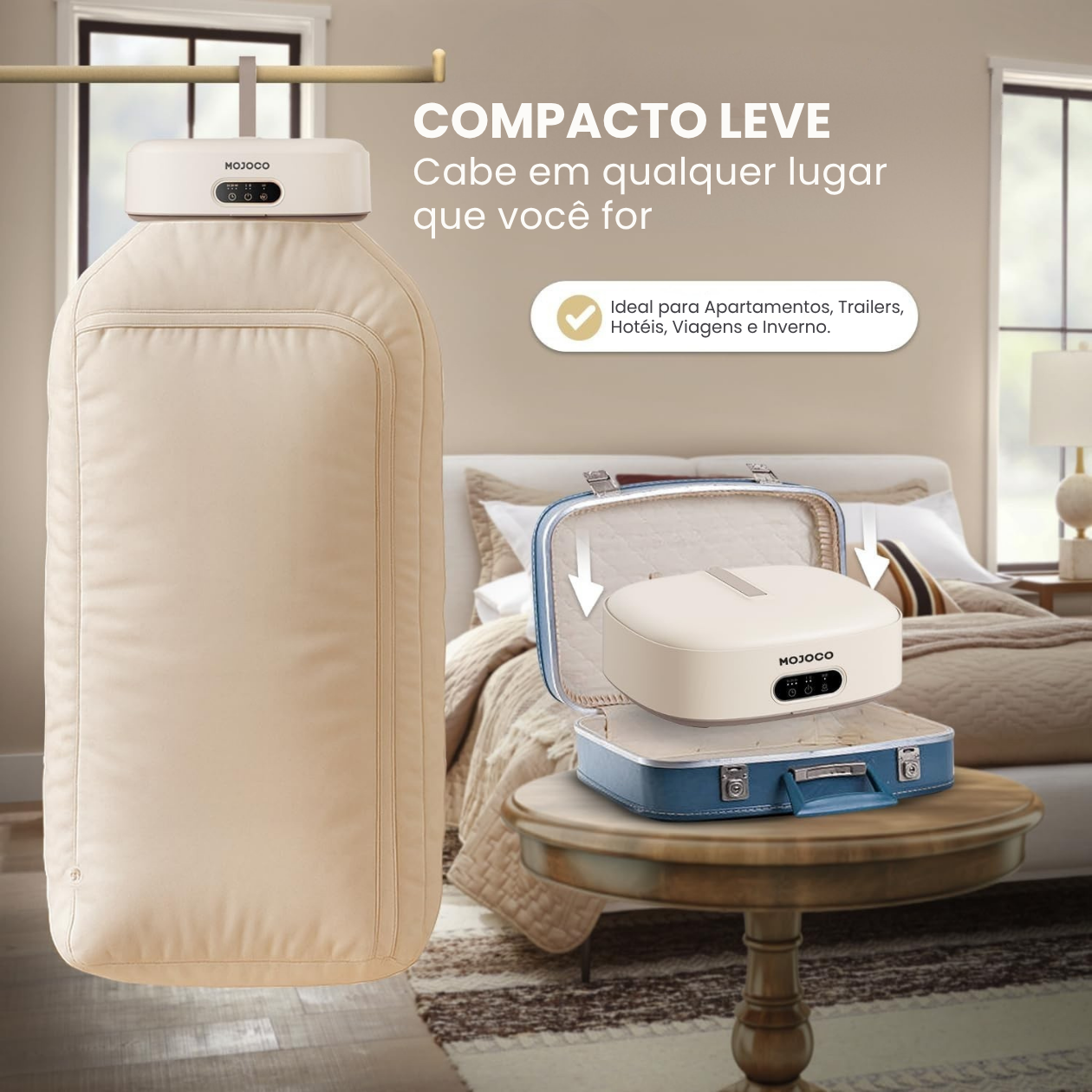 (PROMO INVERNO) Secador de Roupas Portátil – Compacto, Silencioso e Rápido