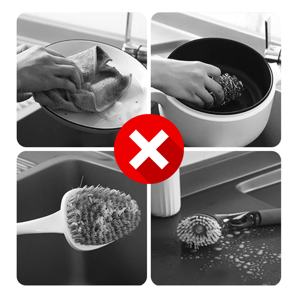 AmazeBrush Kit - Escova Dispenser de Detergente (+ 20 Esponjas de Brinde)