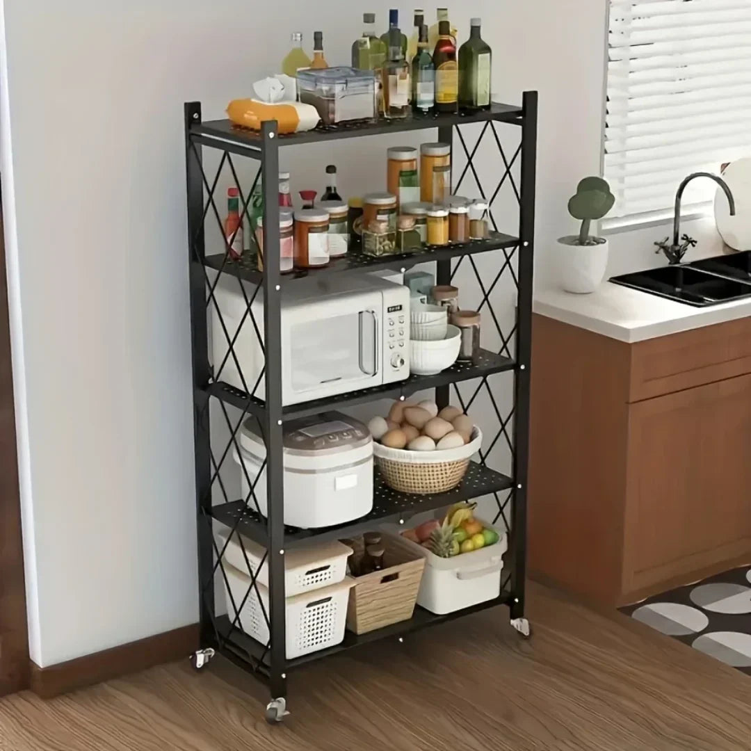 (Oferta Especial) Prateleira Dobrável 5 em 1 com Rodinhas + Brinde Grátis