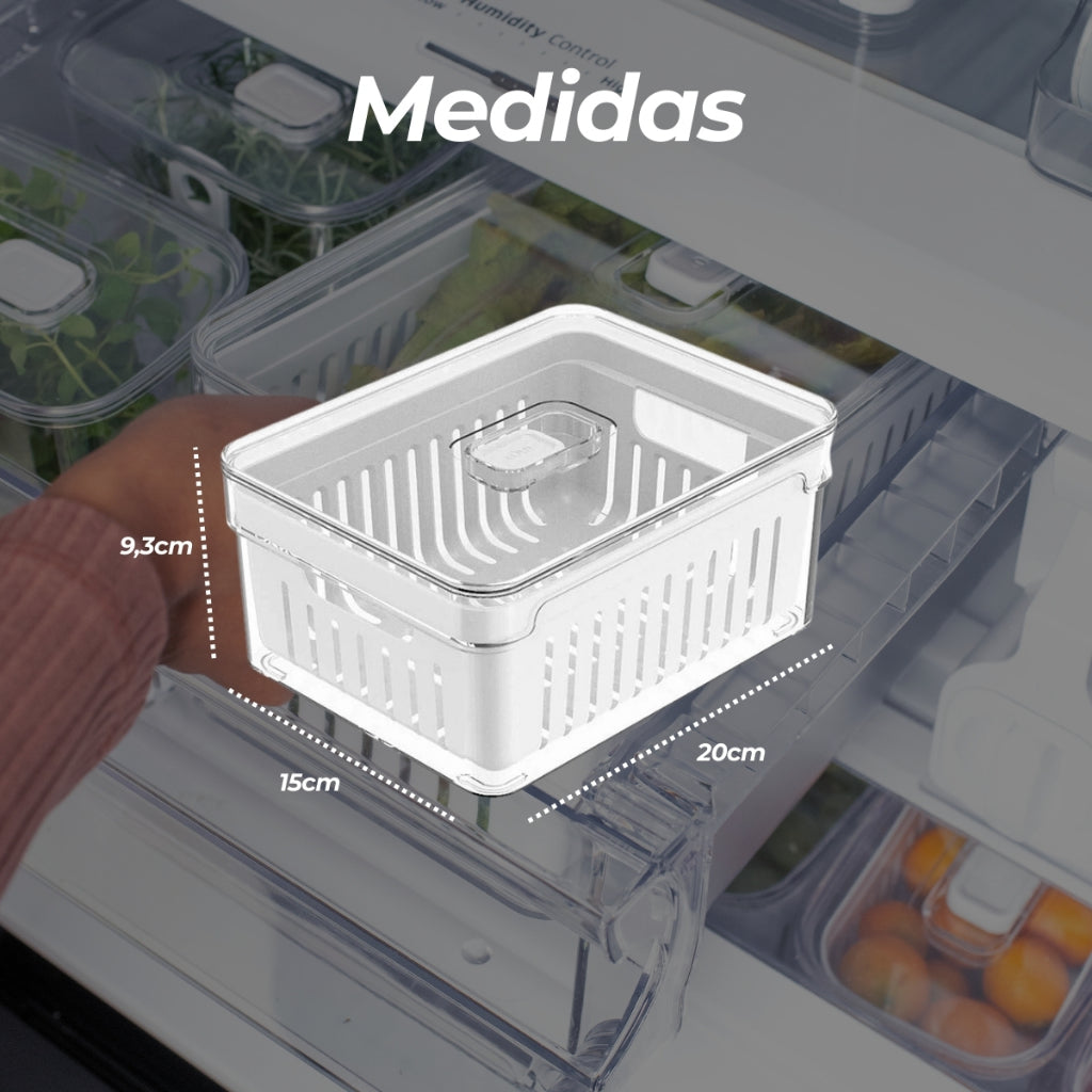 (Compre 3 LEVE 6) Organizadores em Acrílico 2,2 Litros  para Alimentos Vegetais Cozinha'