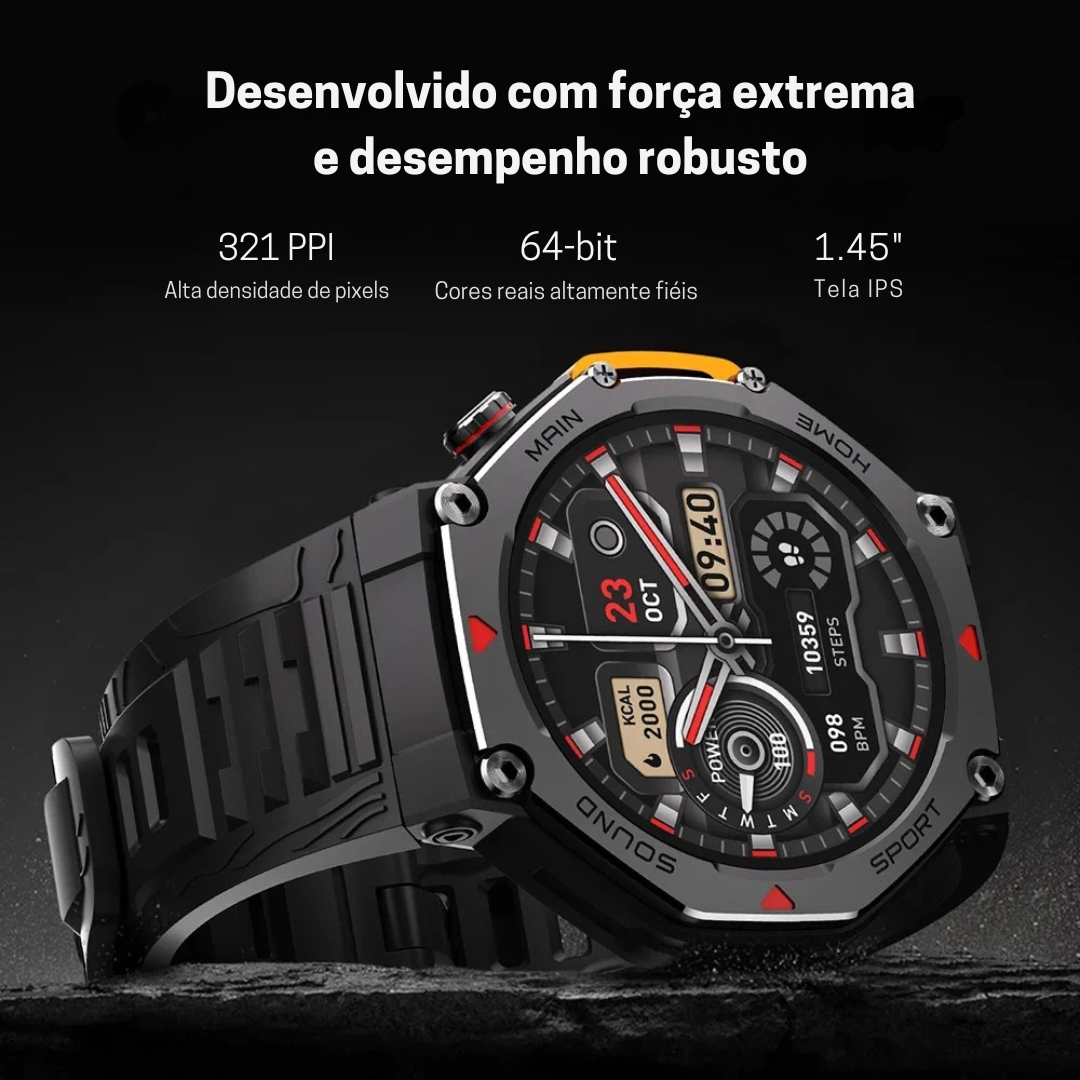 M-Rex4 (Últra Resistente) - SmartWatch Inteligente a Prova d'água e Tecnologia Militar