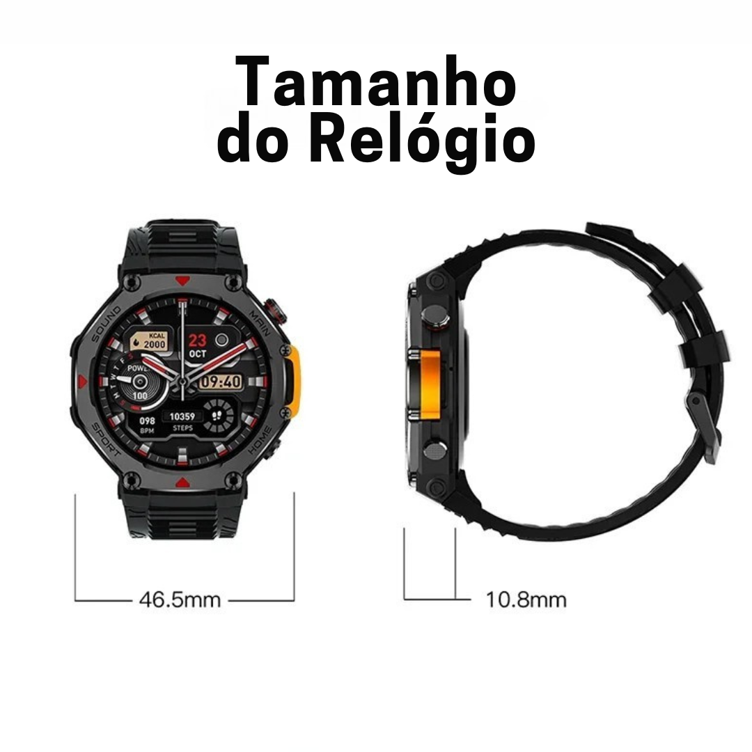M-Rex4 (Últra Resistente) - SmartWatch Inteligente a Prova d'água e Tecnologia Militar