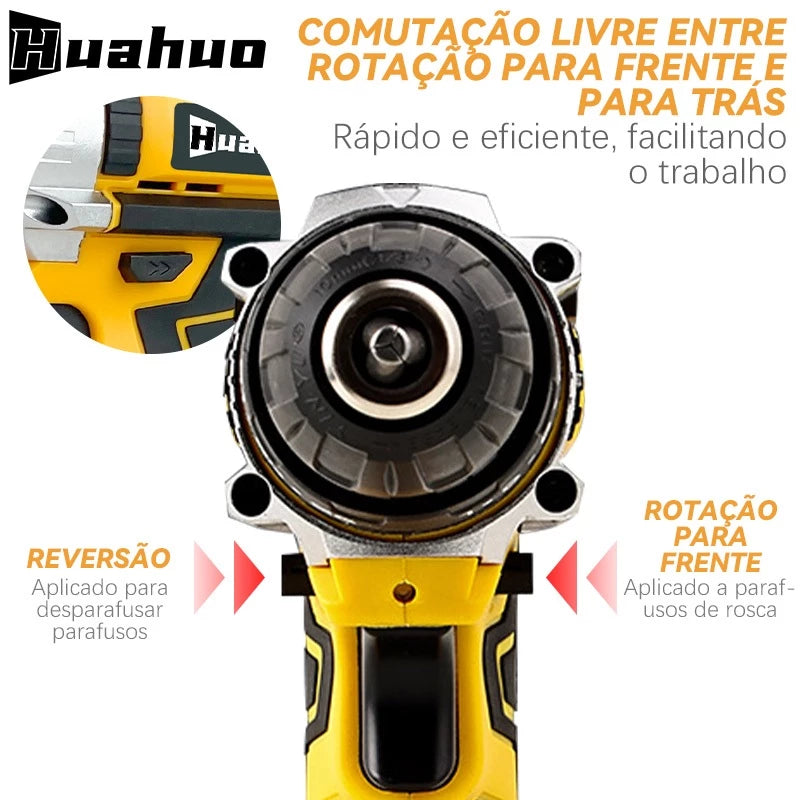 (MÊS DOS PAIS) Parafusadeira e Furadeira Premium 26V + 2 Bateria de Brinde