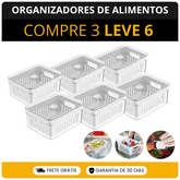 (Compre 3 LEVE 6) Organizadores em Acrílico 2,2 Litros  para Alimentos Vegetais Cozinha'