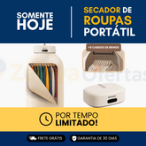 (PROMO INVERNO) Secador de Roupas Portátil – Compacto, Silencioso e Rápido