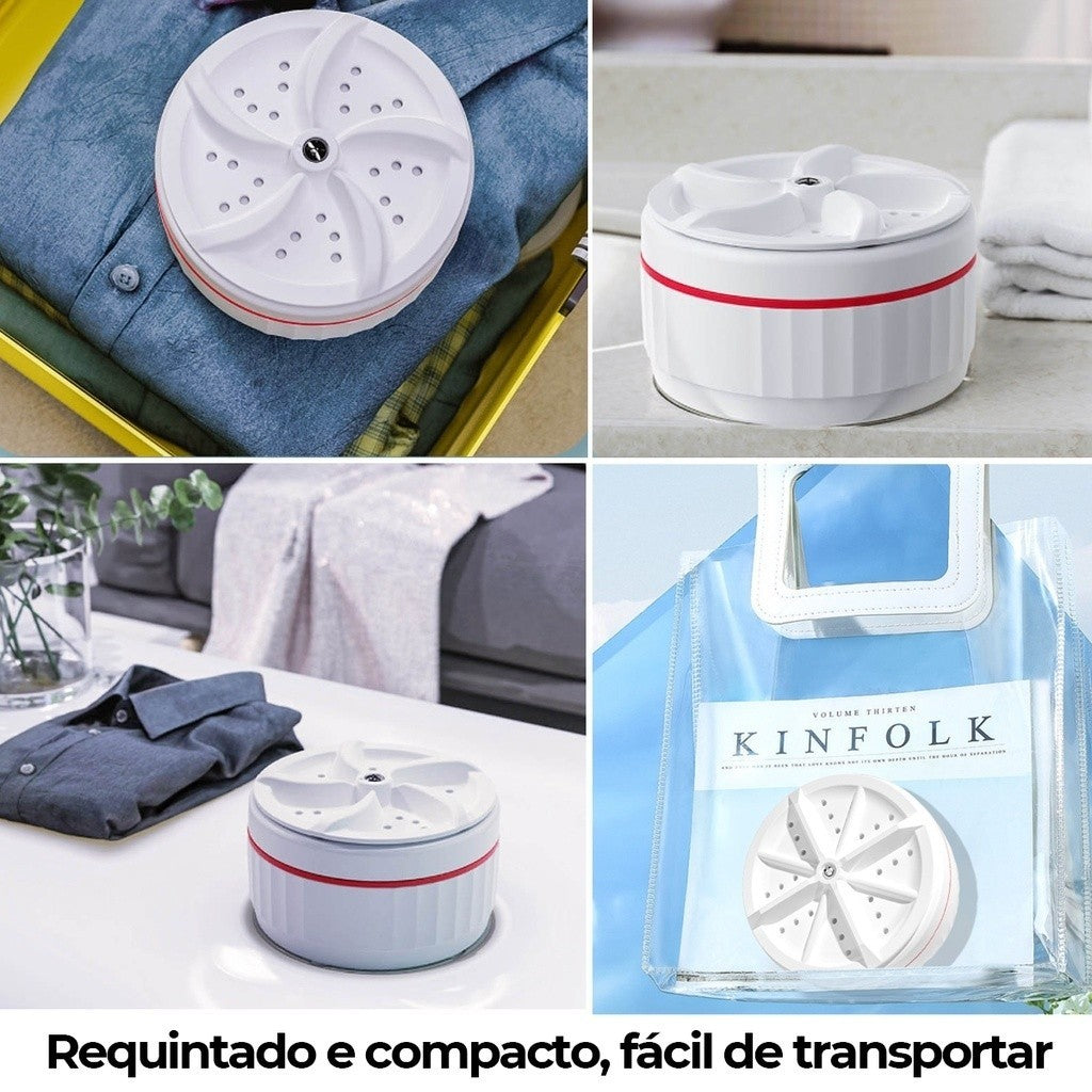 Kit Compact Wash™ Lavanderia Portátil + Balde + Cesto Dobrável – Estoque Limitado!