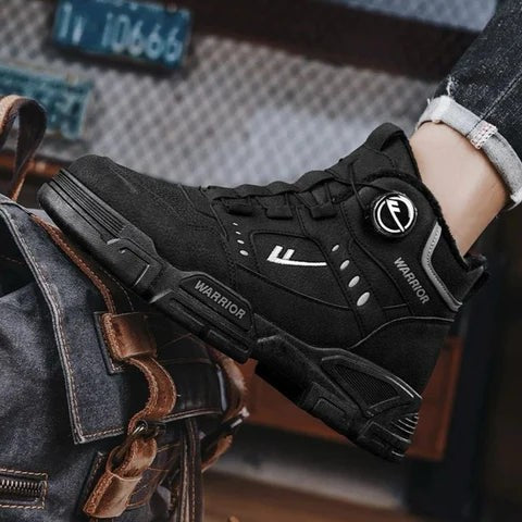 [Oferta de Mês dos Pais] Kit Bota Militar Warrior Masculina de Couro Legitimo + 3 BRINDES: Cinto, Relógio e Carteira