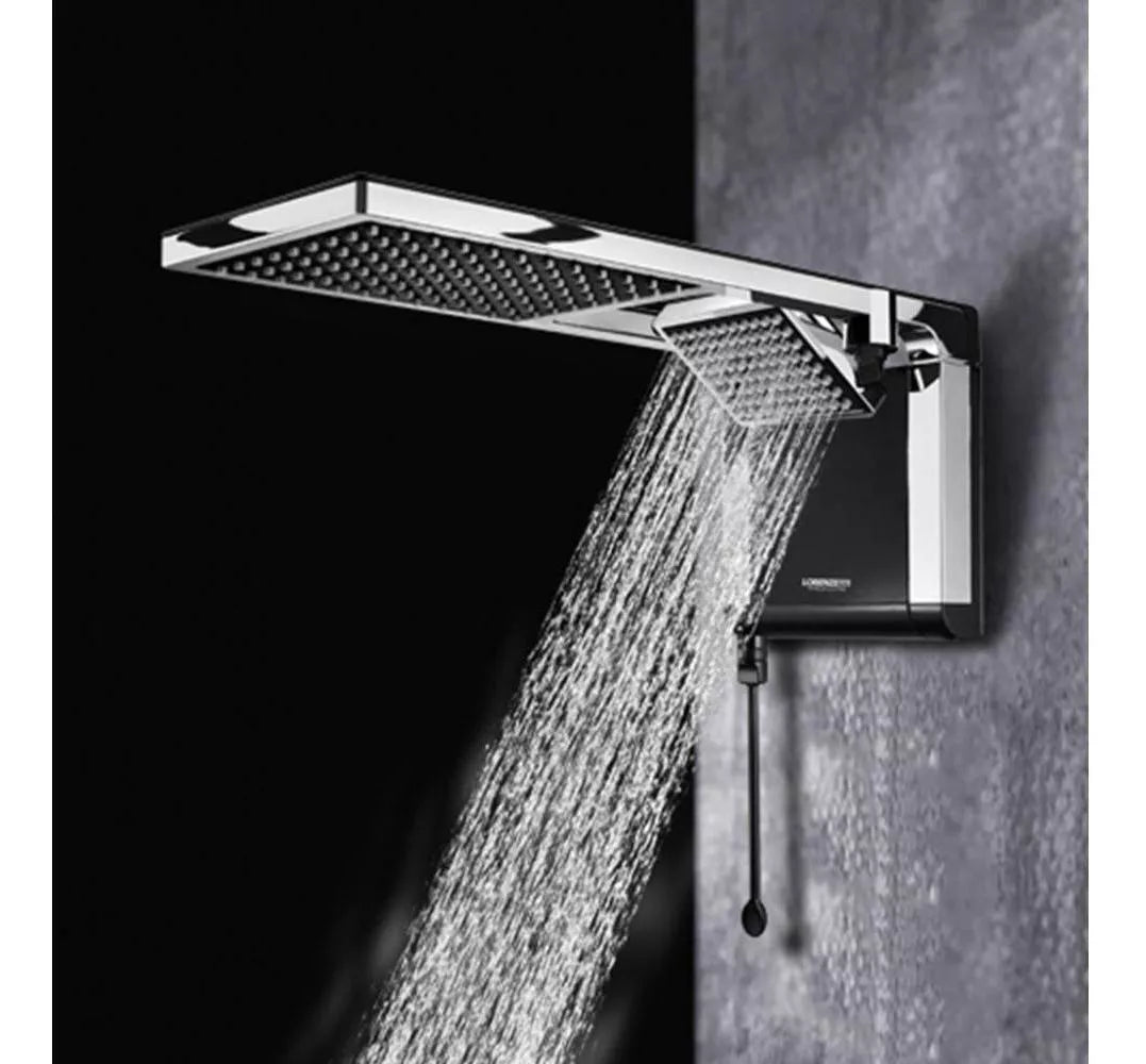 (SOMENTE HOJE) Chuveiro Elétrico De Parede Lorenzetti Acqua Ultra Duo Flex Preto Cromado 6800w 127/220v