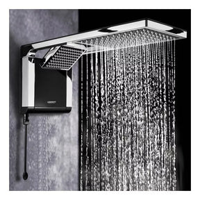 (SOMENTE HOJE) Chuveiro Elétrico De Parede Lorenzetti Acqua Ultra Duo Flex Preto Cromado 6800w 127/220v