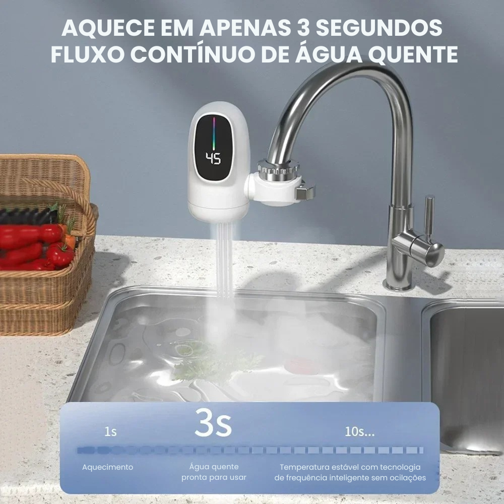 (Compre 1 LEVE 2) Aquecedor de Torneira Turbo Econômico – [LANÇAMENTO EXCLUSIVO 2025]