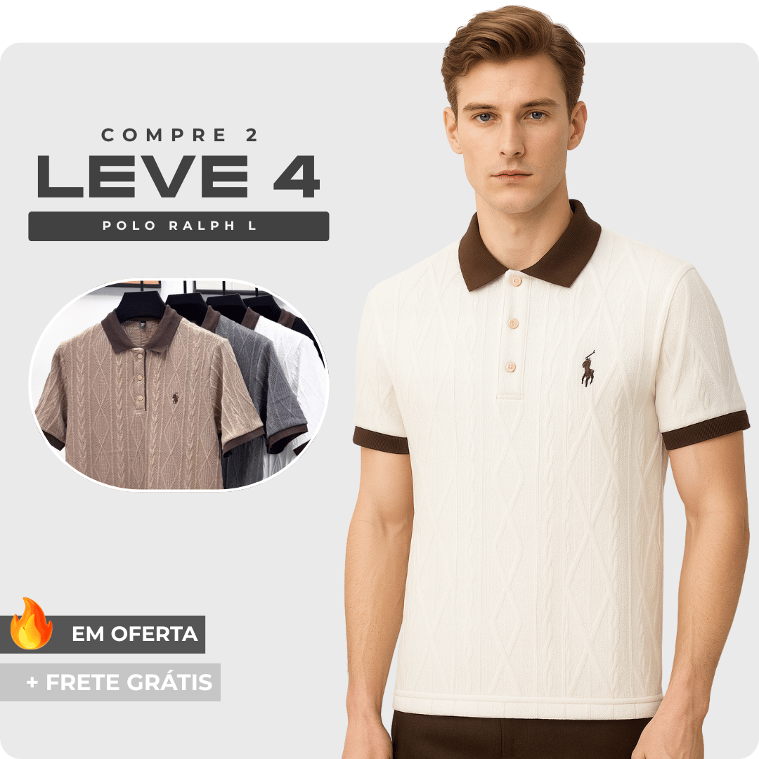 [Compre 2 Leve 4] - Camisa Polo RL em Alto Relevo