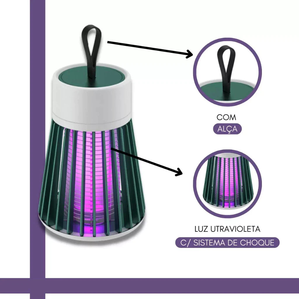 Lâmpada Mata Mosquitos Ultravioleta - COMPRE 1 E GANHE OUTRO DE BRINDE!