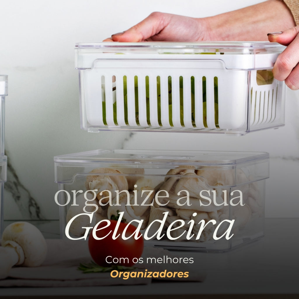 (Compre 3 LEVE 6) Organizadores em Acrílico 2,2 Litros  para Alimentos Vegetais Cozinha'