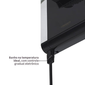 (SOMENTE HOJE) Chuveiro Elétrico De Parede Lorenzetti Acqua Ultra Duo Flex Preto Cromado 6800w 127/220v