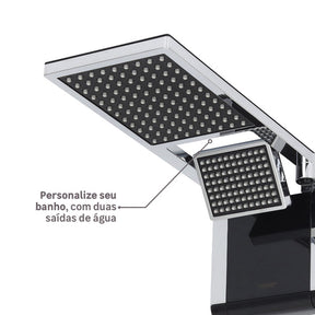 (SOMENTE HOJE) Chuveiro Elétrico De Parede Lorenzetti Acqua Ultra Duo Flex Preto Cromado 6800w 127/220v