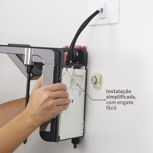 (SOMENTE HOJE) Chuveiro Elétrico De Parede Lorenzetti Acqua Ultra Duo Flex Preto Cromado 6800w 127/220v