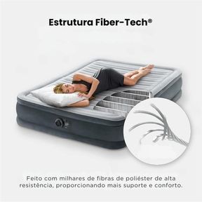 [Últimas Unidades] Colchão Inflável Casal com Bomba Elétrica Interna – Suporta 280kg com Conforto DuraBeam®