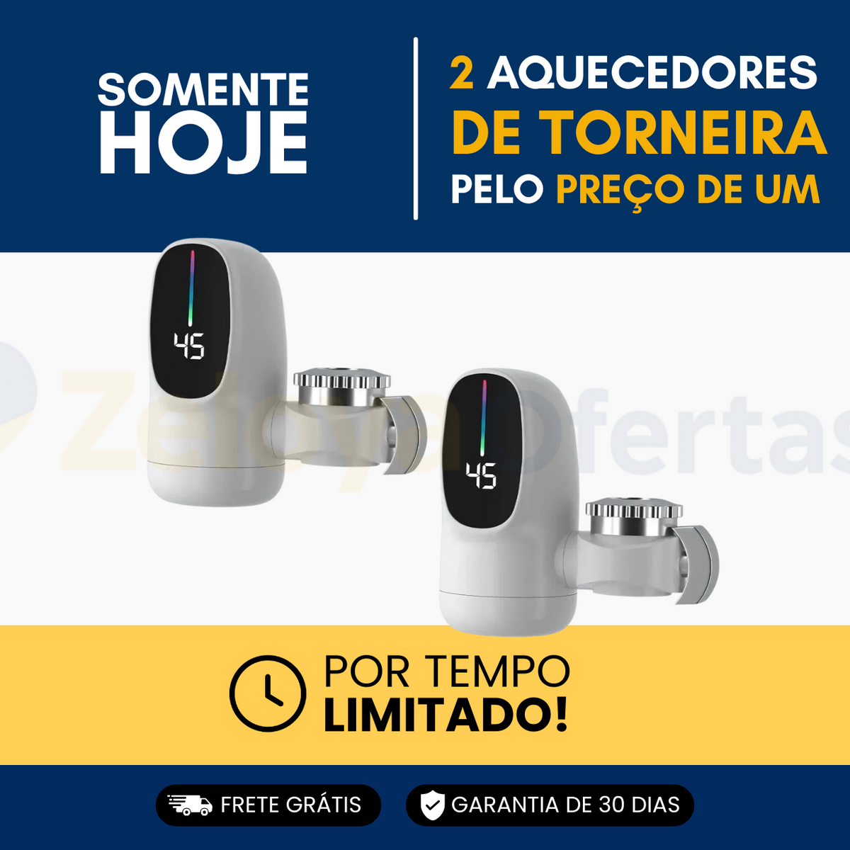 (Compre 1 LEVE 2) Aquecedor de Torneira Turbo Econômico – [LANÇAMENTO EXCLUSIVO 2025]