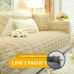 [COMPRE 1 LEVE 2] Capa para Sofá Puff Premium Antiderrapante + BRINDE: 2 Fronhas
