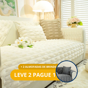 [COMPRE 1 LEVE 2] Capa para Sofá Puff Premium Antiderrapante + BRINDE: 2 Fronhas